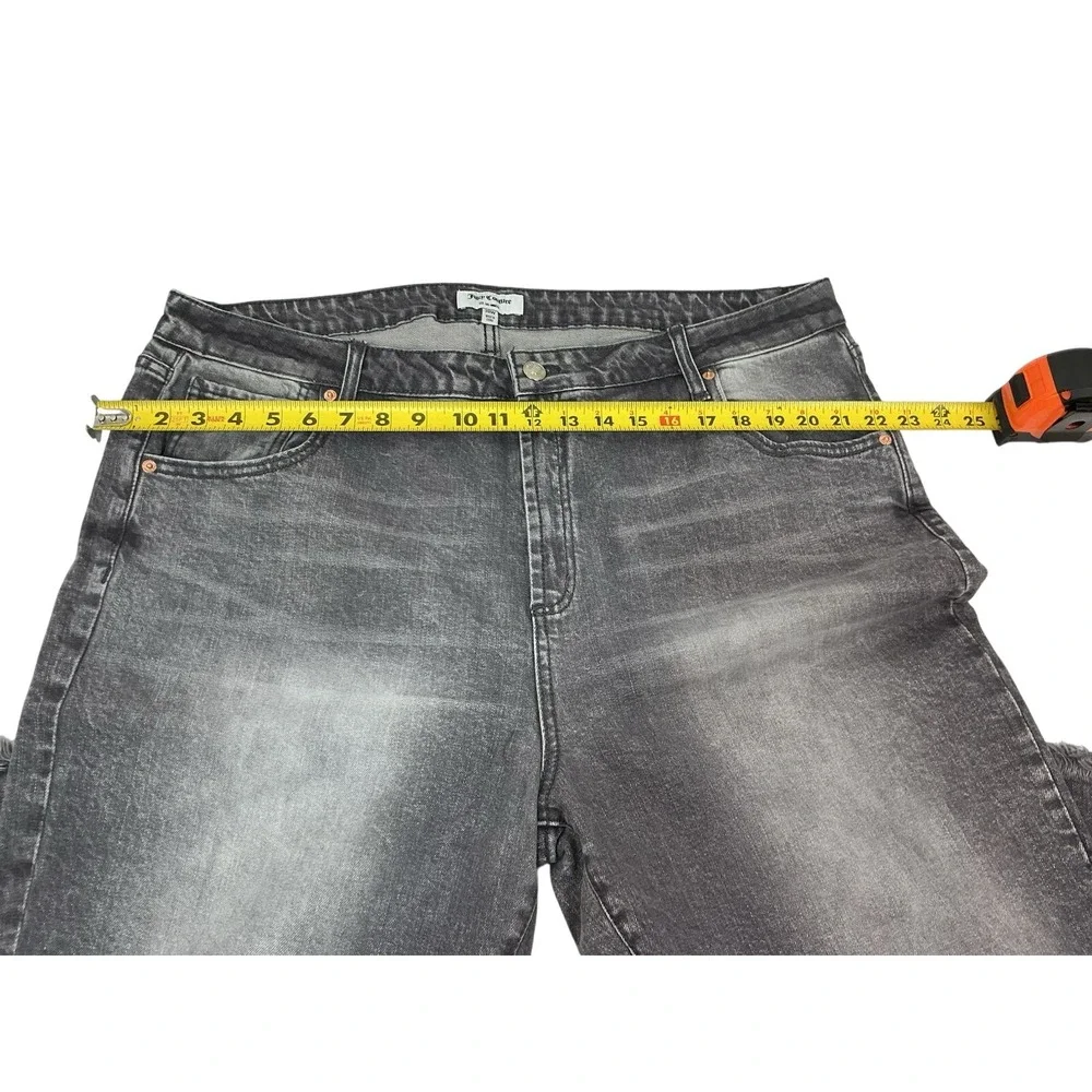 Juicy Couture‎ Jeans Womens 20 Gray Raw Hem Straight Leg NWT